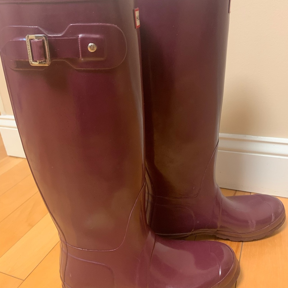 Hunter Plum Tall Boots